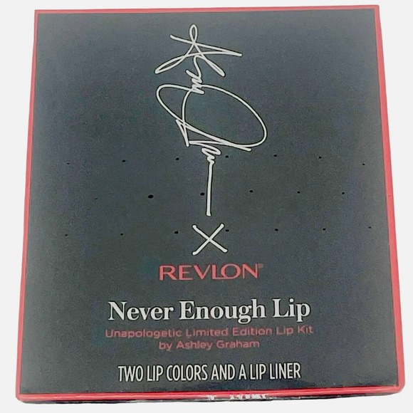 Revlon LIMITED EDITION Never Enough Lip Kit Stick Ashley Graham Red Full Size - Picture 5 of 10